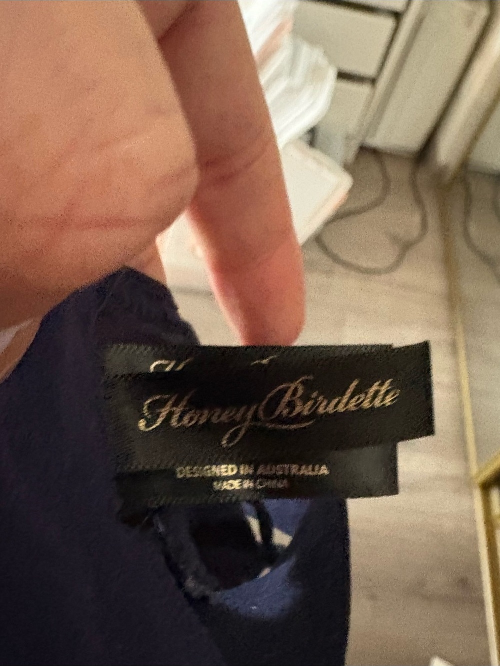 Honey Birdette NWT Keely High Waist Brazilian - Navy Size Small - Picture 5 of 11